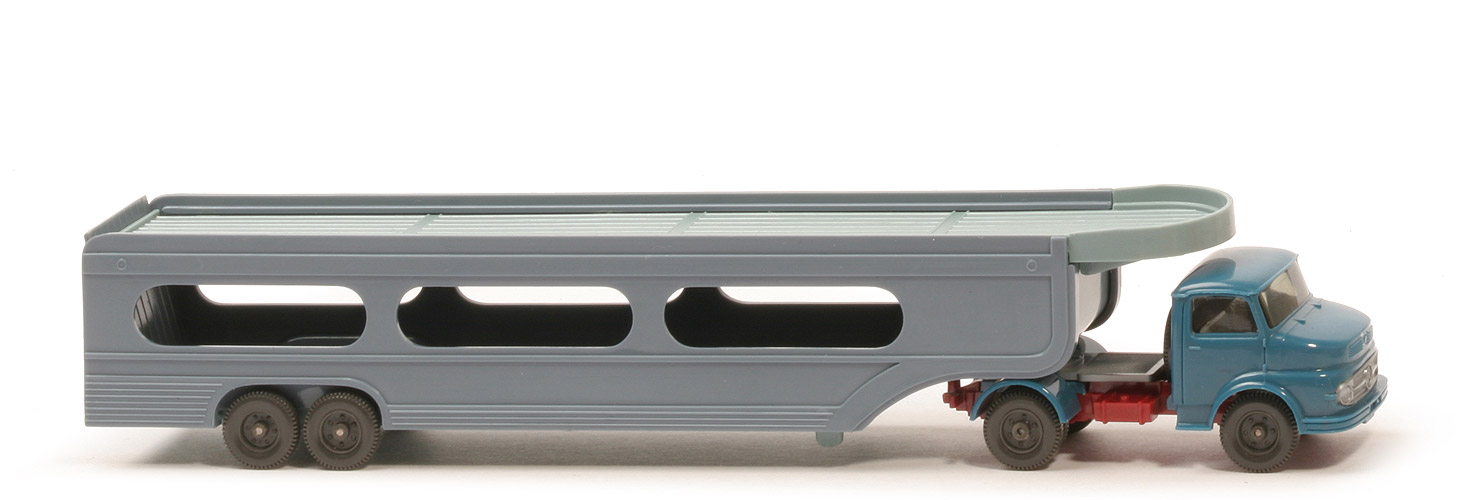 MB 1413 o. Lüfter PKW-Transporter - FH azurblau, Aufl. graublau/Deck grünblau (KB dünn) - 580/10l