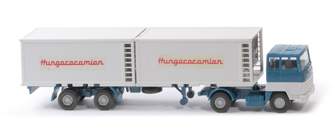 Ford Transcontinental Container-Sattelzug  - azurblau/altweiß, Hungarocamion  - 540/32 (?)