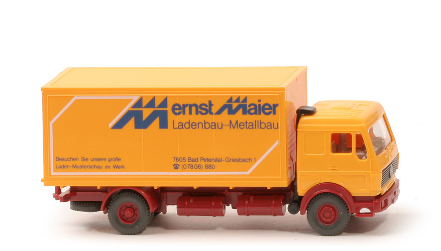 MB 1632 Koffer-Lkw - Maier Ladenbau - Werbemodell ohne Jubiläumshinweis "50 Jahre" - Maier, Peterstal (2)