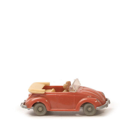 VW Käfer Cabrio mit Hörnern - korallenrot - 33/6a