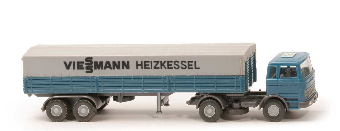 MB LPS 1620 Pritschen Sattelzug - Viessmann azurblau - Viessmann (2) ~