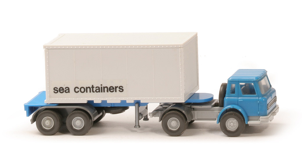 IH Container-Sattelzug 20 ft - Vorserie himmelblau/silbergrau - 525/4 ~