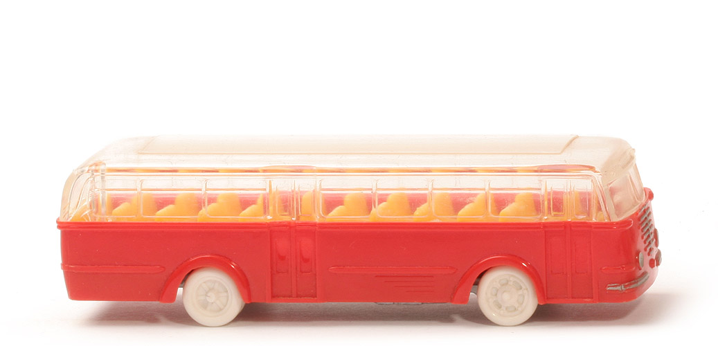 Büssing Trambus - neue Form, o. Fahrer, blassrot, CH silber - 720/3