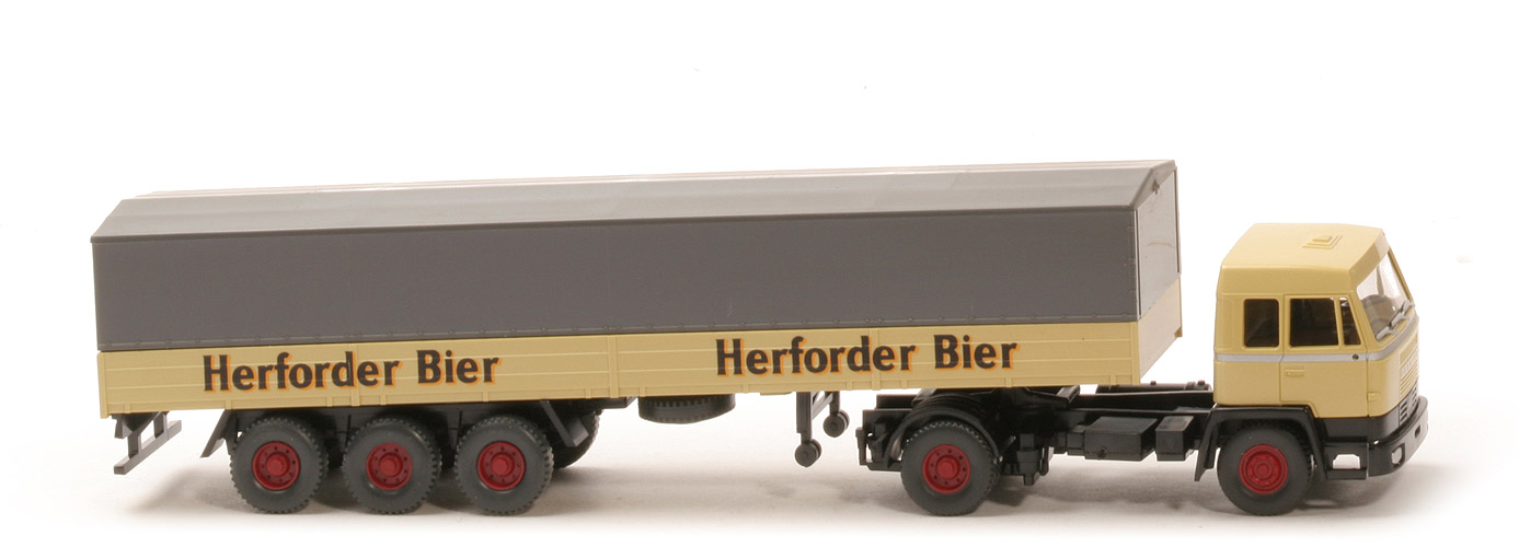 Büssing BS 16 S Pritschensattelzug (2005 ff.) - Herforder Bier - nicht erfasst