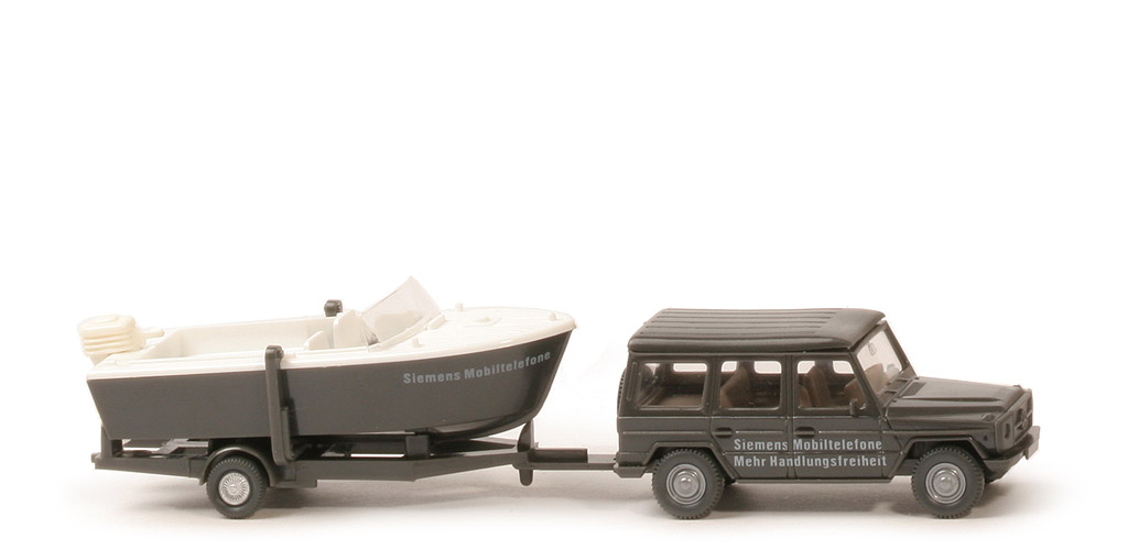 MB 230 G mit Motorboot auf Anhänger - Siemens Mobiltelefone - Siemens (26a)