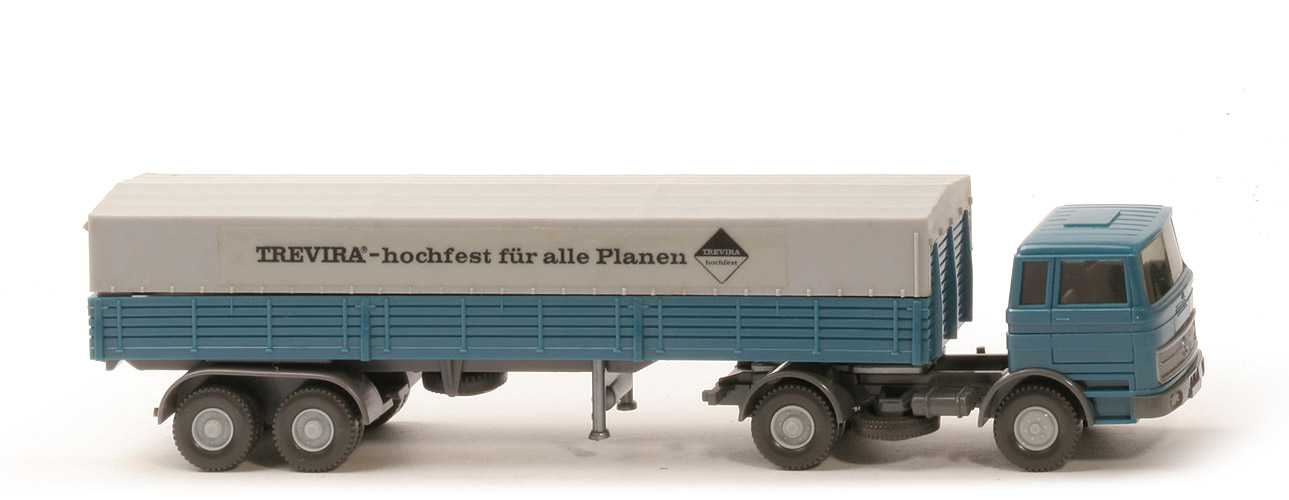 MB LPS 1620 Pritschen Sattelzug - Trevira azurblau / deutsch - Trevira (1) d