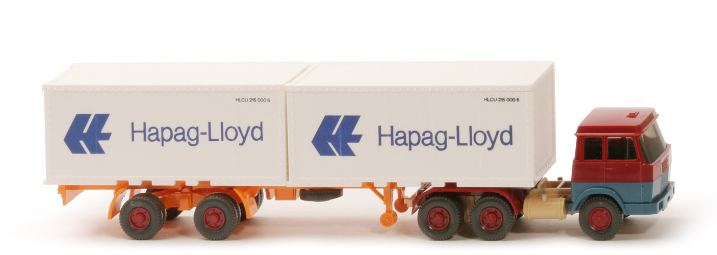 Hanomag-Henschel Container-Sattelzug - Hapag-Lloyd 1 x 40 ft, FH hellbraunrot/azurblau CH hellbeige - Hapag-Lloyd 4?