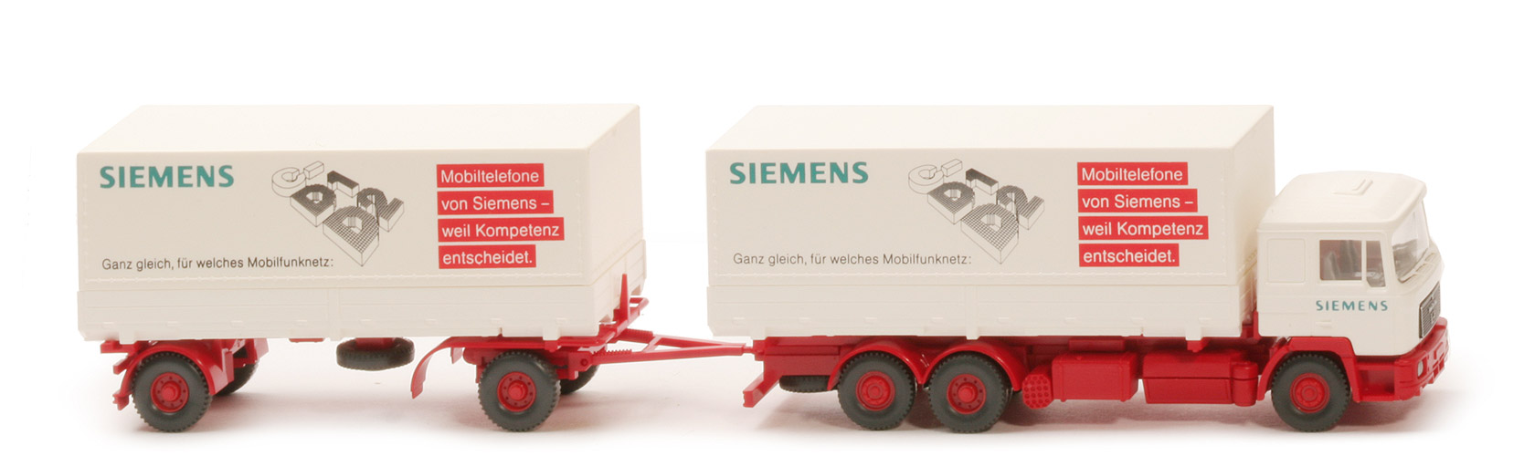 MAN F 90 Wechselpritschen-Lastzug - Siemens - Mobilfunknetz - Einlage mit "CeBIT 93" - Siemens (43) b