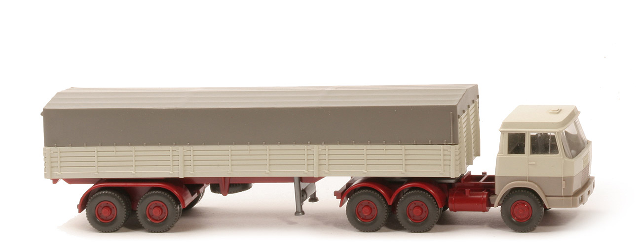 Hanomag Henschel Pritschen-Sattelzug - FH perlweiß/graubeige, PR perlweiß - 514/8f