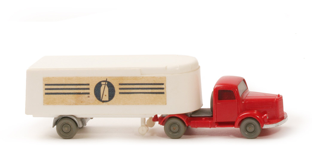 MB L 3500  S Alter Kühlsattelzug - Milchsymbol,  Kanne weiß, rot / weiß - 520/20b