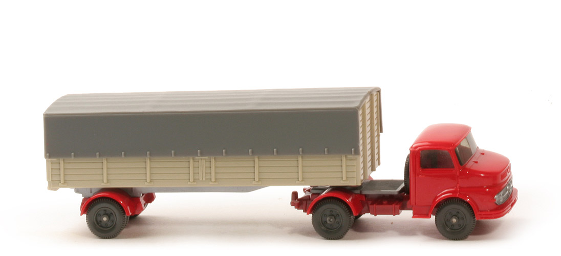 MB 1413 Pritschen-Sattelzug - ZM hellgelbgrau/hellbraunrot, Aufl. hellgelbgrau - 510/8d