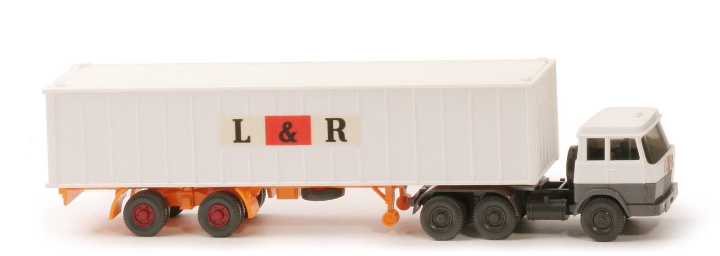 Hanomag-Henschel Container-Sattelzug - L & R  1 x 40 ft, weiß - L & R (1)