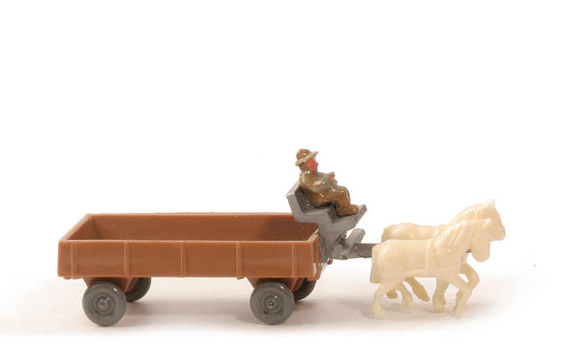 alte Pferdekutsche - ockerbraun, ZH integriert, Pritschenboden Struktur - 572/5d