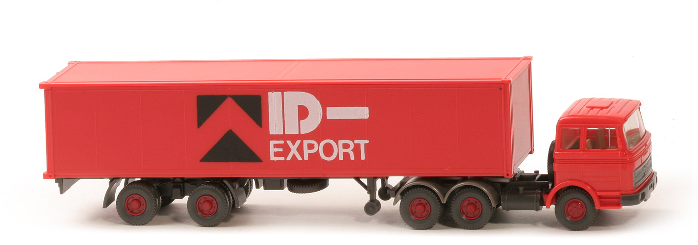 MB LPS 2223 Container-Sattelzug - Schieder: "ID-Export" Vorserie orangerot - Schieder (4)