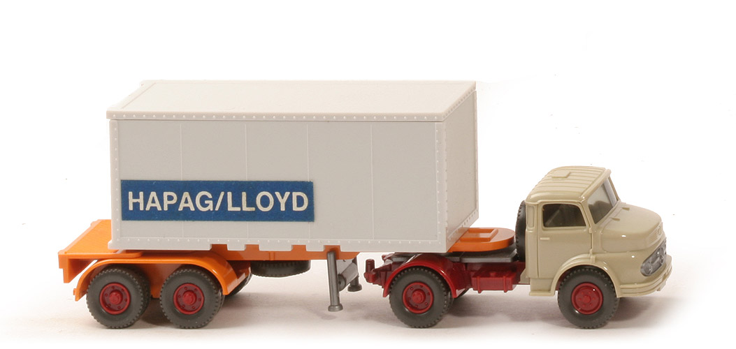 MB LS 1413 Container-Sattelzug 20 ft - Hapag-Lloyd Glattwand-Container m. Aufkleber - Hapag-Lloyd (1413) ?
