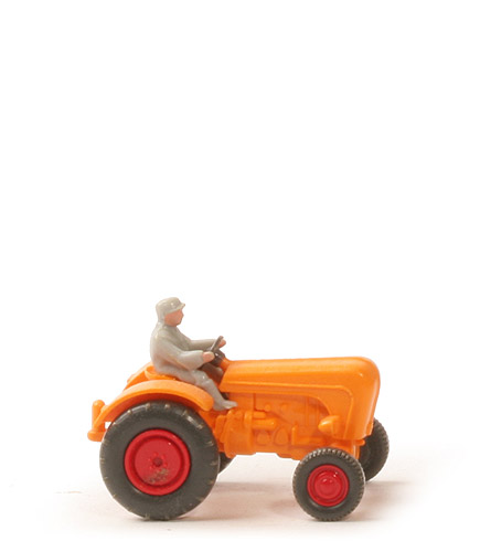 Porsche-Schlepper - orangegelb, Räder geschlossen - 386/5c