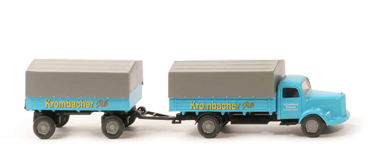 MB L 3500 Pritschen-Lkw mit Anhänger (2008) - Krombacher - nicht erfasst