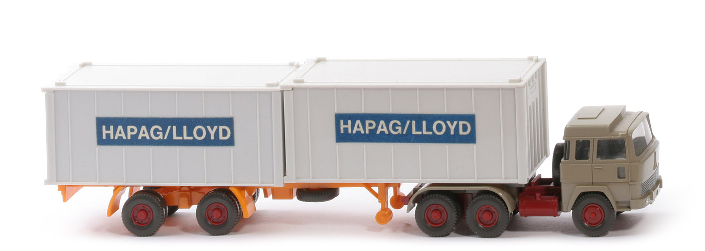 Magirus 235 D Container-Sattelzug - Hapag-Lloyd -  2 x 20 ft  - Hapag-Lloyd 2 ~
