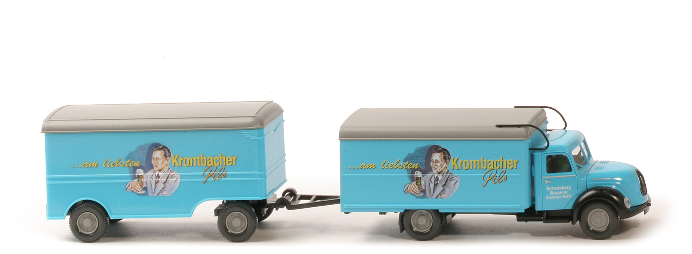 Magirus Merkur Rundhauber Koffer-Lkw m- Anhänger (2007) - Krombacher - nicht erfasst
