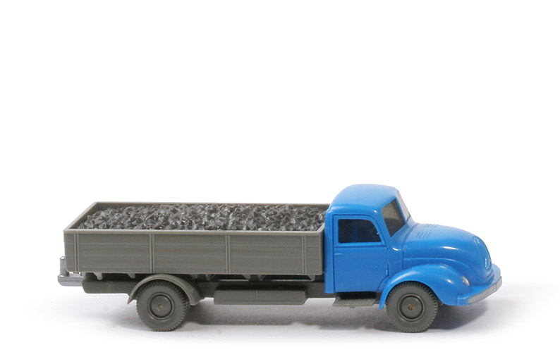 Magirus S 3500 Pritsche - FH, himmelblau, PR, CH betongrau mit Kohlenladung - 420/13 ?
