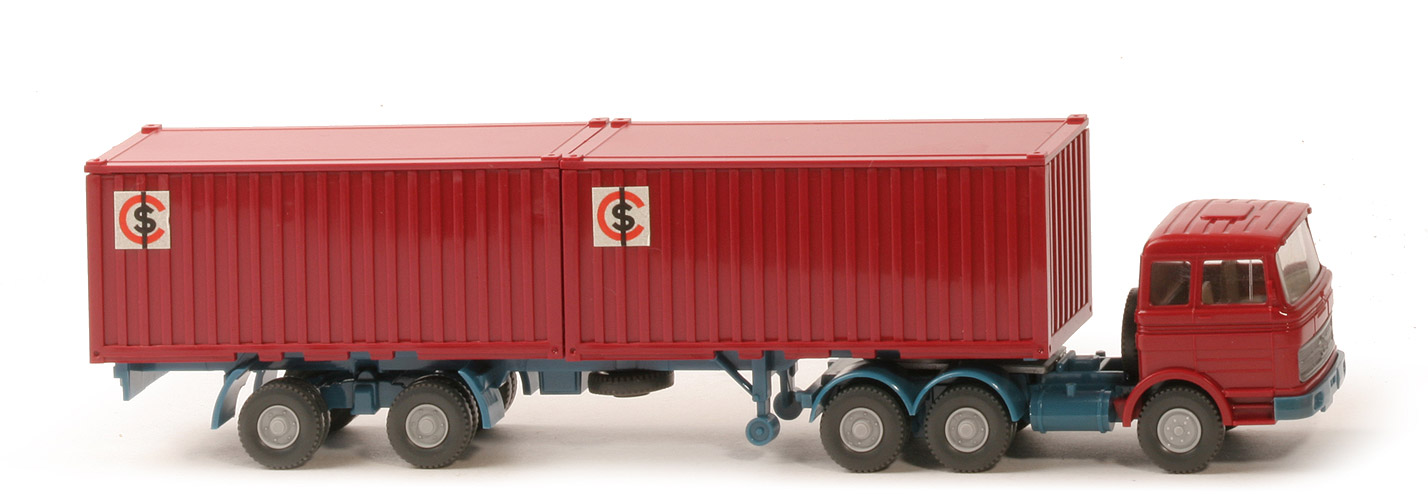 MB LPS 2223 Stahl-Container - ICS ohne Aussparung , FH, Container rubinrot, ZM mit Spiegeln - 524/3  ?