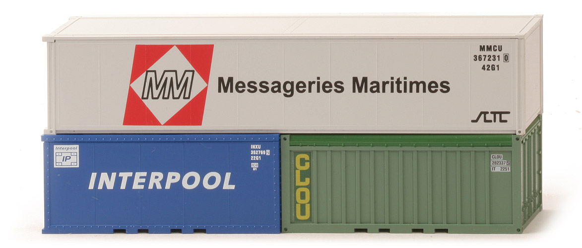 Container-Packung (2020) - Messageries Maritimes, Clou, Interpool - nicht erfasst