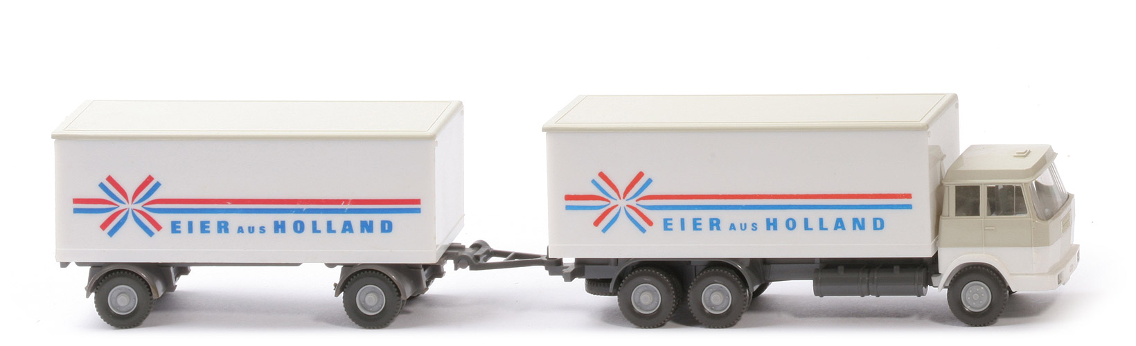Hanomag Henschel Kofferlastzug - Eier aus Holland, FH perlweiß/weiß, Dach perlweiß - 440/8k