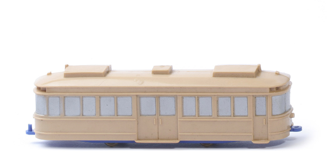 Straßenbahn 2-Achs-Anhänger uv - beige, CH ultramarin - 681/1a