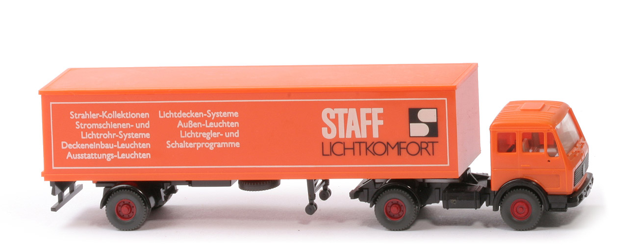 MB 1619 S Koffer-Sattelzug 2/1 - Staff, m. Spielaufnahmen, Grill m. Streifen - 547/4a