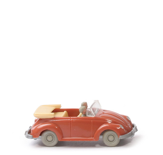 VW Käfer Cabrio mit Hörnern - korallenrot - 33/5a