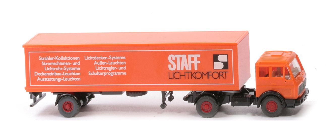 MB 1619 S Koffer-Sattelzug 2/1 - Staff, m. Spielaufnahmen, Sondergrill silbern geprägt - 547/4a