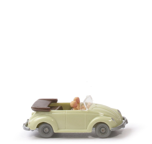 VW Käfer Cabrio mit Hörnern - hellgrünbeige, IE schokobraun - 33/6k