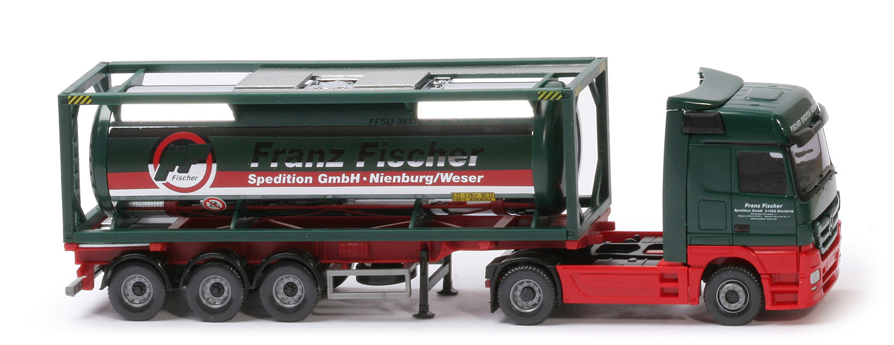 MB Actros MP3 LH  Container-Sattelzug (2016) - Franz Fischer, 30 ft Tankcontainer - nicht erfasst