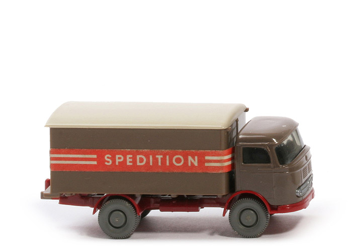 MB LP 321 Koffer Spedition - FH braun, Koffer blassbraun, CH weinrot, Dach hellgelbgrau - 540/27b