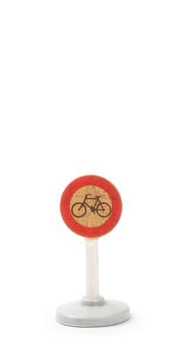 Verkehrszeichen (Typ 1) - Gesperrt für Fahrräder,  Abziehbild, WM im Kreis - 1000/2