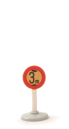 Verkehrszeichen (Typ 1) - Gesperrt für Fahrzeuge über 3 m Höhe, Abziehbild, WM im Kreis - 1000/2