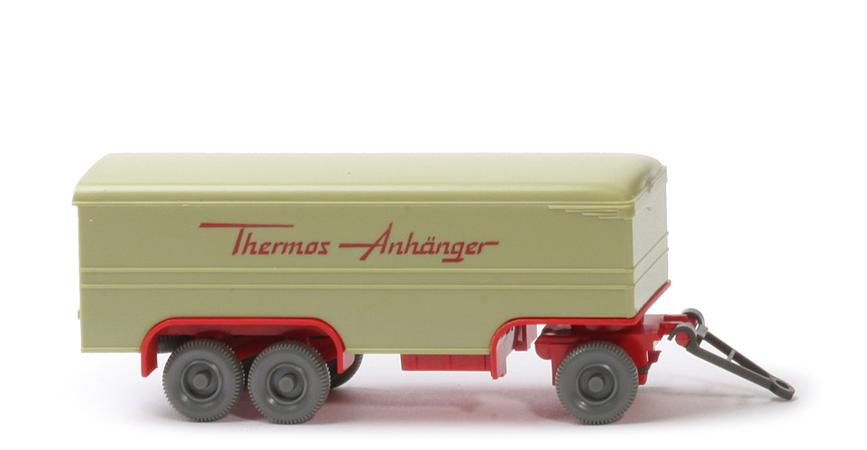 Thermos-Anhänger - Aufbau lindgrün, CH rot, BP WM u.Germany - 483/6c