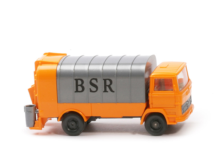 MB LP 1317 Müllwagen mit Spiegeln - BSR - Werbemodell - m. Lkr. und Spiegeln, CH anthrazit - BSR (1) c