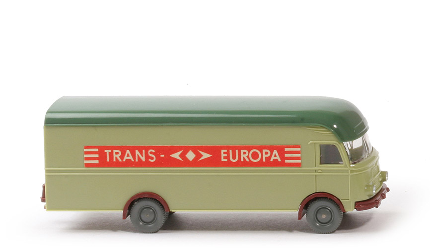 MB LP 312 Großraum-Möbelwagen - Trans Europa, lindgrün/diamantgrün CH rotbraun - 500/6a