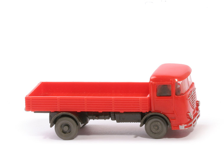Büssing LU 7 - orangerot / olivgrün, m. Fahrer - 474/1a