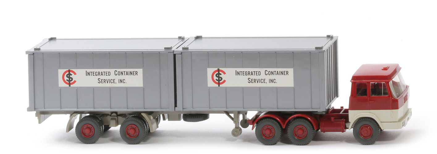 Hanomag-Henschel Container-Sattelzug - ICS 2 x 20 ft , silbern - ICS (2) d
