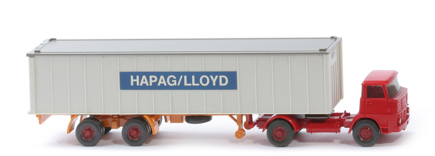 Henschel HS 16 Container-Sattelzug - Kabine rot, Bolzen dünn - Hapag-Lloyd - ?