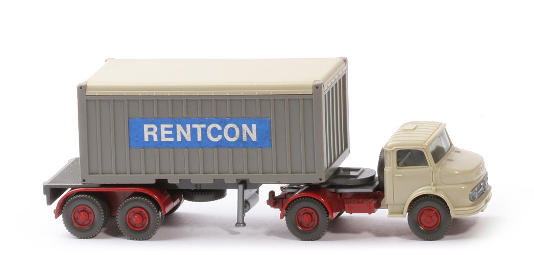 MB LS 1413 Container-Sattelzug 20 ft - Rentcon OT, FH hellgelbgrau - 526/2 ?