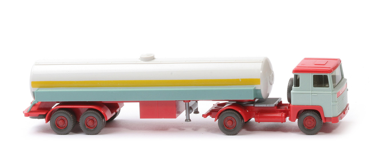 Scania 110  Flüssiggas-Tanksattelzug Frigen - lichtgrün / rot, Galerie türkis - 805/1v