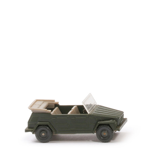 VW 181 offen  - flaschengrün, IE u. Chassis graubeige - 40/16c