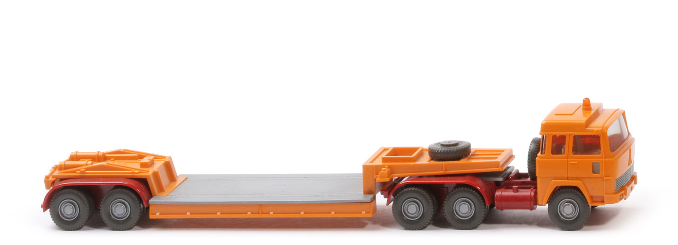 Magirus 235 D Tieflade-Sattelzug o. Ladung - FH, Auflieger gelborange - 503/3a
