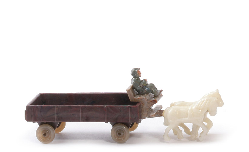 alte Pferdekutsche - mischbunt, Pritschenboden glatt - 572/3 ?