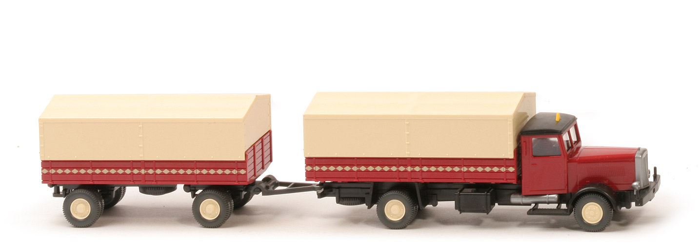 Hanomag HD5N Pritschenlastzug  - Druck Rautenband (Messemodell) - 857/1 Messe