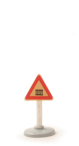 Verkehrszeichen (Typ 1) - Achtung - Bahnübergang mit Schranke, Abziehbild, WM im Kreis - 1000/2