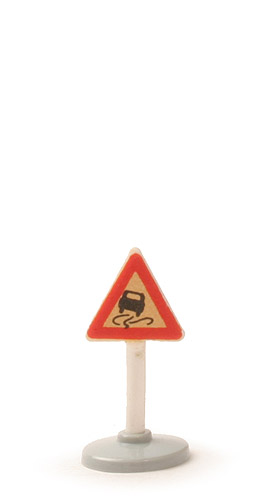 Verkehrszeichen (Typ 1) - Achtung - Schleudergefahr, Abziehbild, WM im Kreis - 1000/2